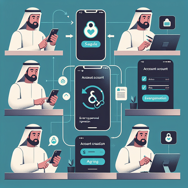 user creating an account on a health device app
