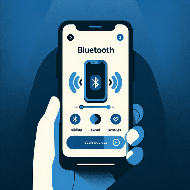 smartphone Bluetooth settings screen