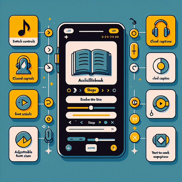 screenshot of accessibility features in an audiobook app
