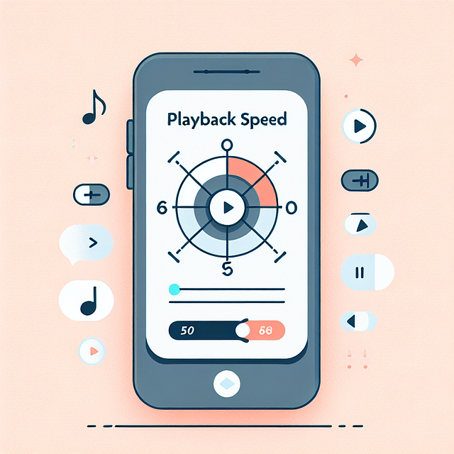 screenshot of playback speed settings in an audiobook app