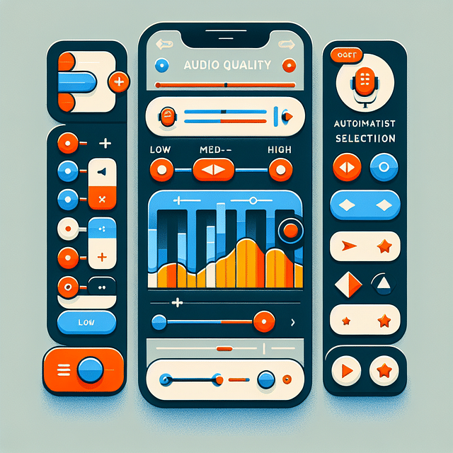 screenshot of audio quality settings in an audiobook app