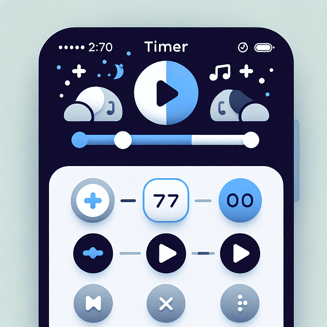 screenshot of the sleep timer feature in an audiobook app