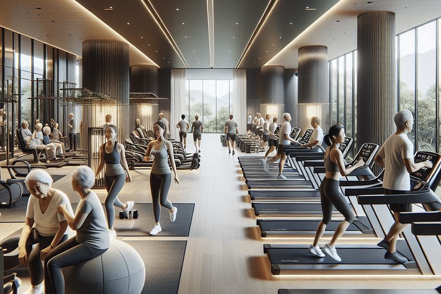 luxury senior living fitness center